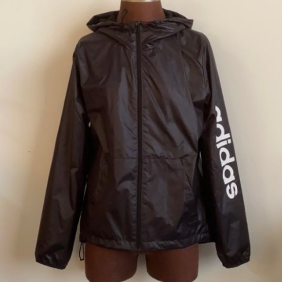 Adidas Essential Linear Hoodie Windbreaker - Picture 6 of 9